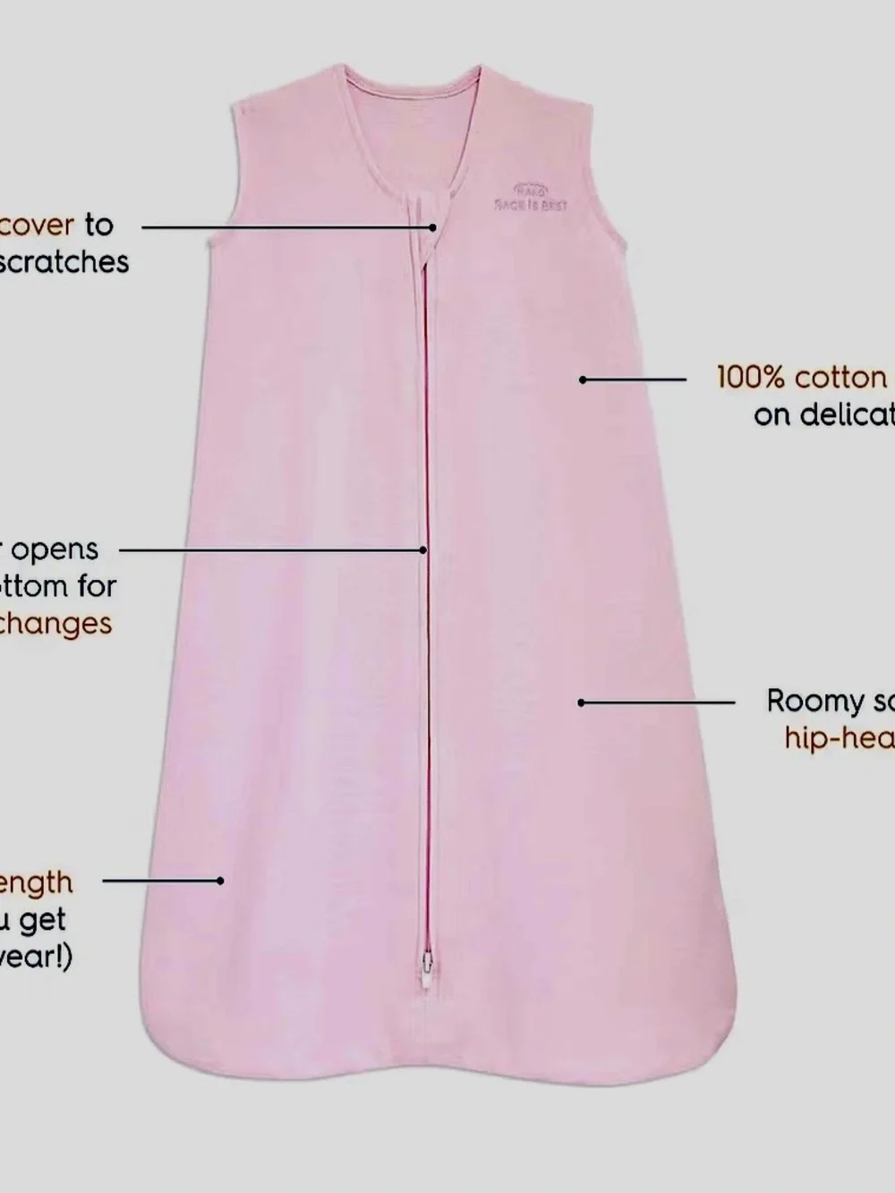 Halo Sleepsack Soft Pink Sz S
